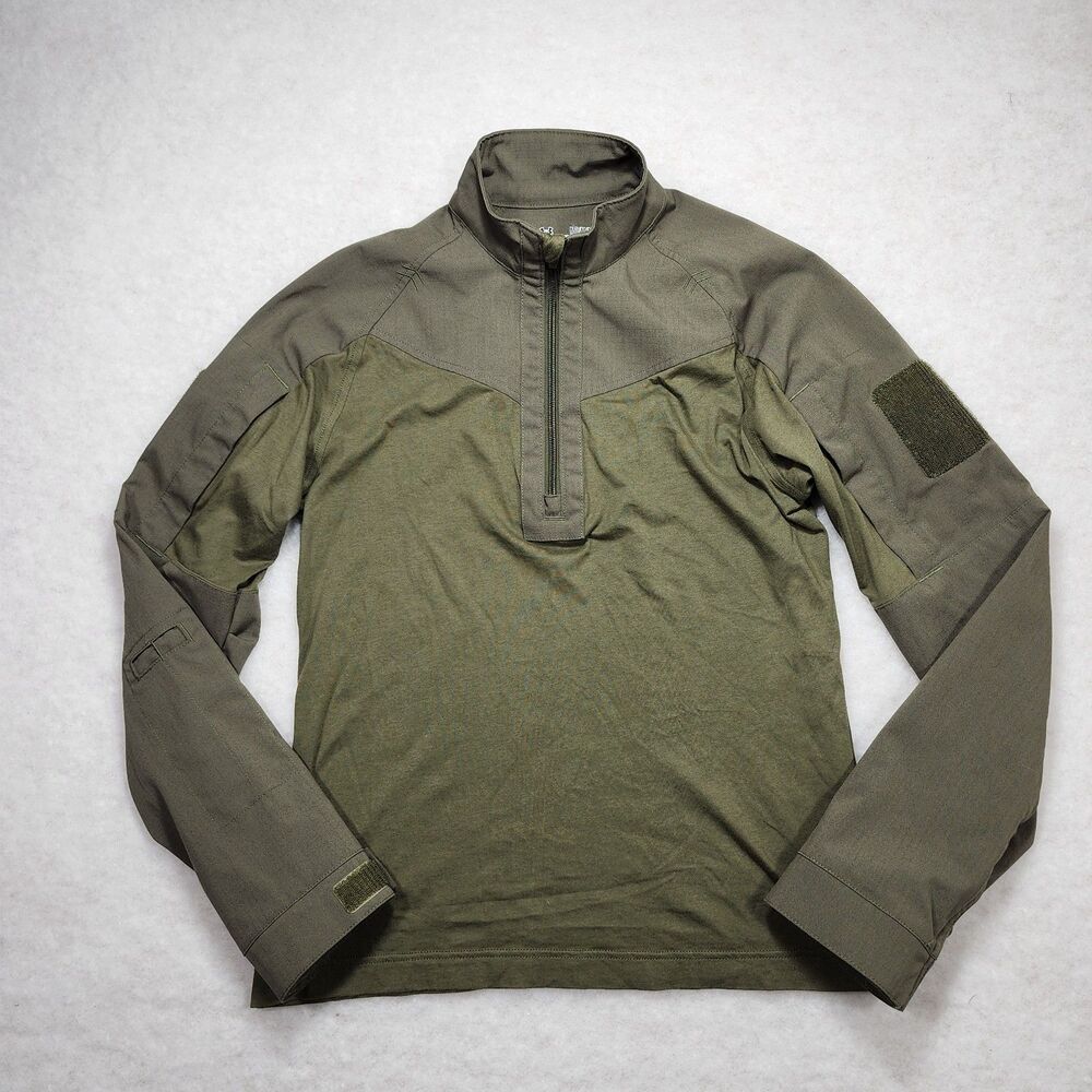 Under Armour Tactical Combat Shirt Olive1/4 Zip Mens Sz M Ripstop Outdoor (3306)